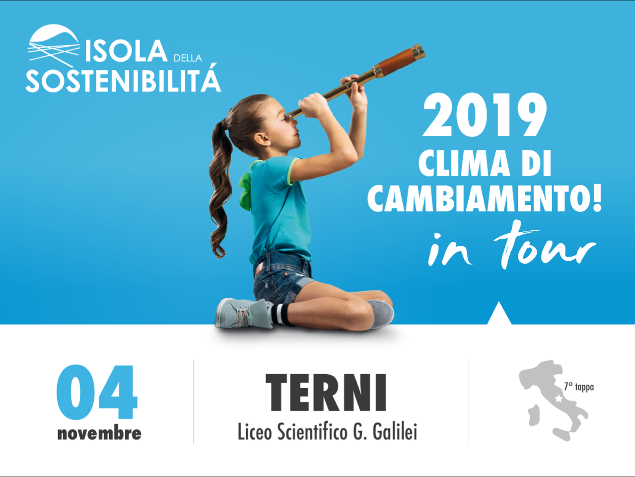 PRIMAPAGINA AMBIENTE: ISOLA DELLA SOSTENIBILITA’ il 4 novembre a TERNI per la 7° tappa del TOUR “CLIMA DI CAMBIAMENTO”